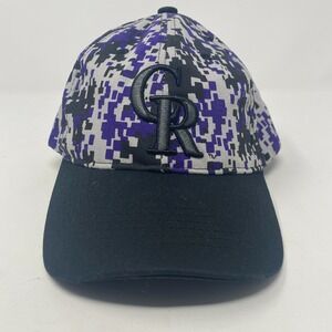 Colorado Rockies Men's Digital Camo Baseball Hat Cap‎ Purple Black Gray Snapback